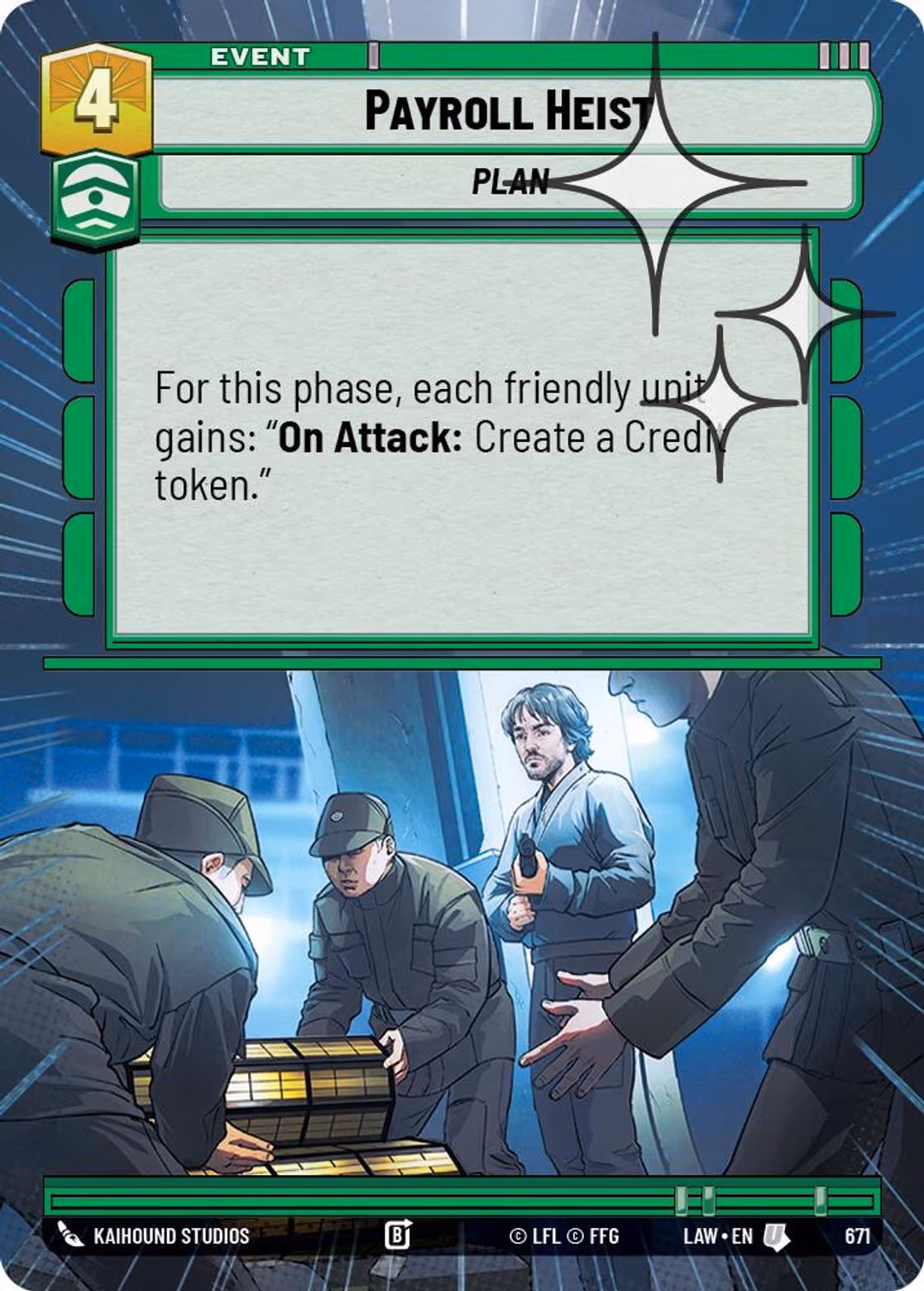 Payroll Heist LAW-671 Hyperspace Foil Star Wars Unlimited card