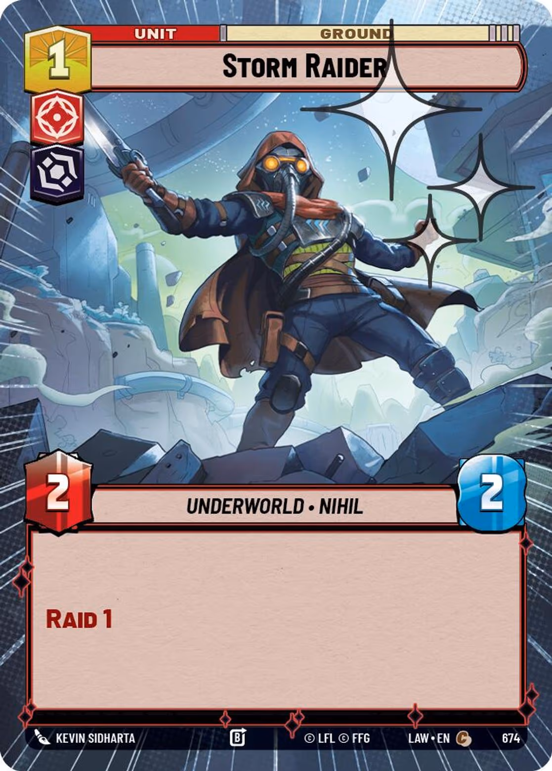 Storm Raider LAW-674 Hyperspace Foil Star Wars Unlimited card