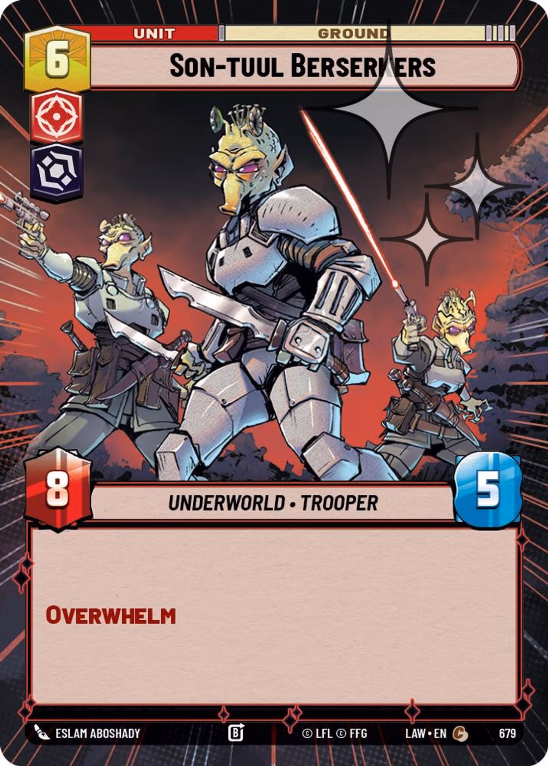 Son-tuul Berserkers LAW-679 Hyperspace Foil Star Wars Unlimited card