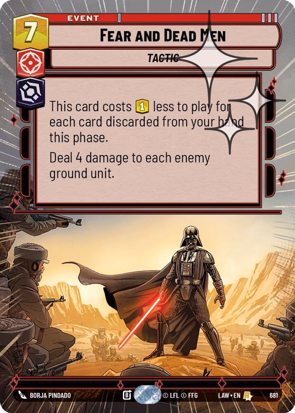 Fear and Dead Men LAW-681 Hyperspace Foil Star Wars Unlimited card