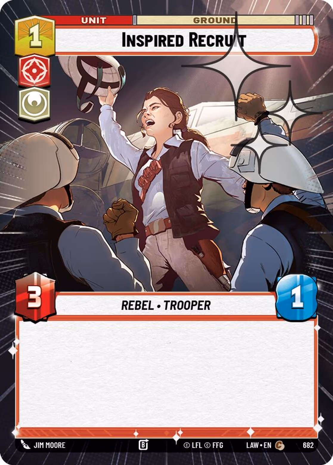 Inspired Recruit LAW-682 Hyperspace Foil Star Wars Unlimited card