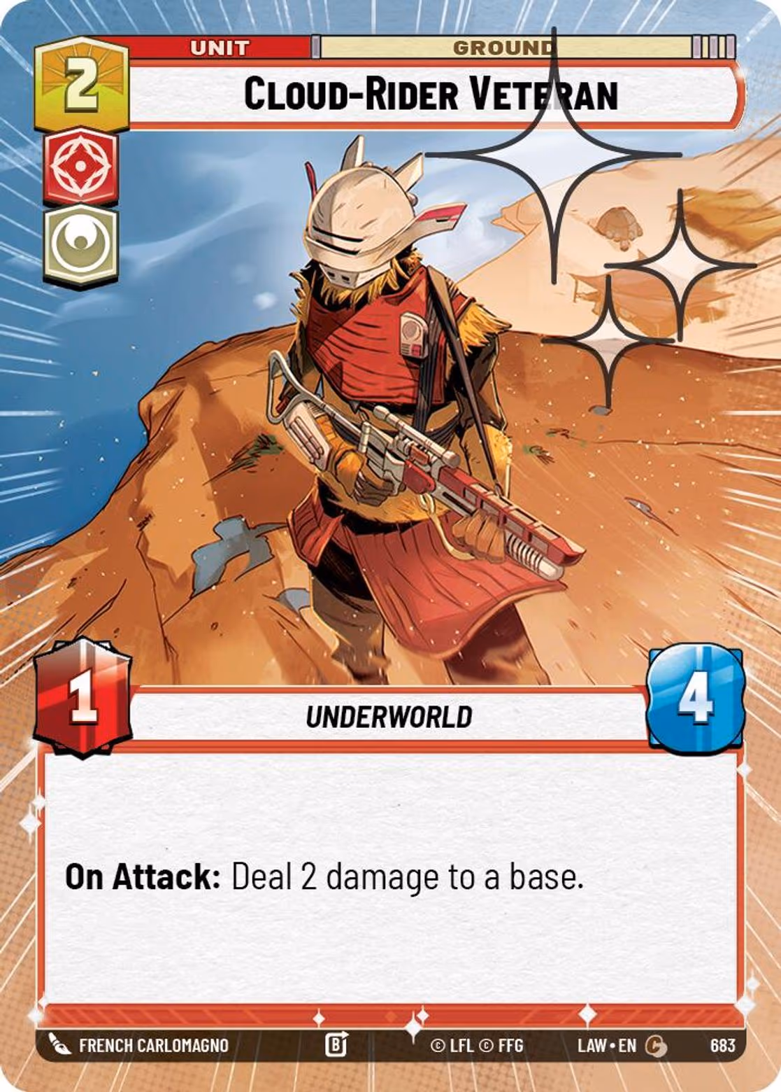 Cloud-Rider Veteran LAW-683 Hyperspace Foil Star Wars Unlimited card
