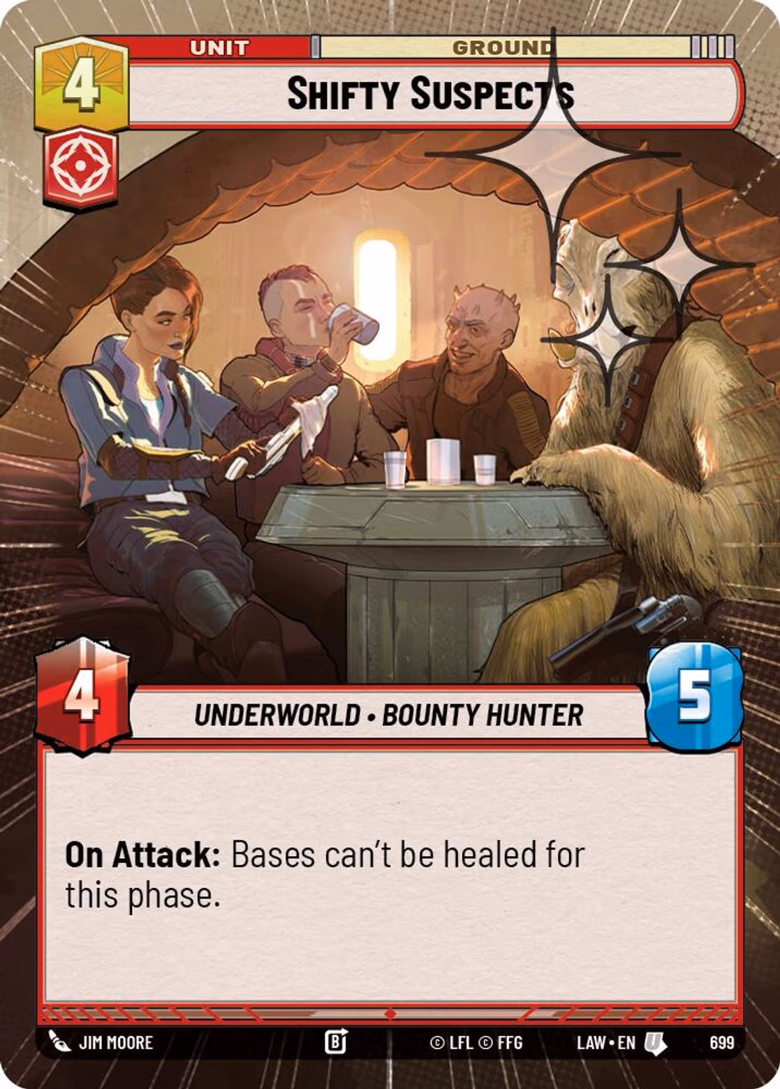 Shifty Suspects LAW-699 Hyperspace Foil Star Wars Unlimited card