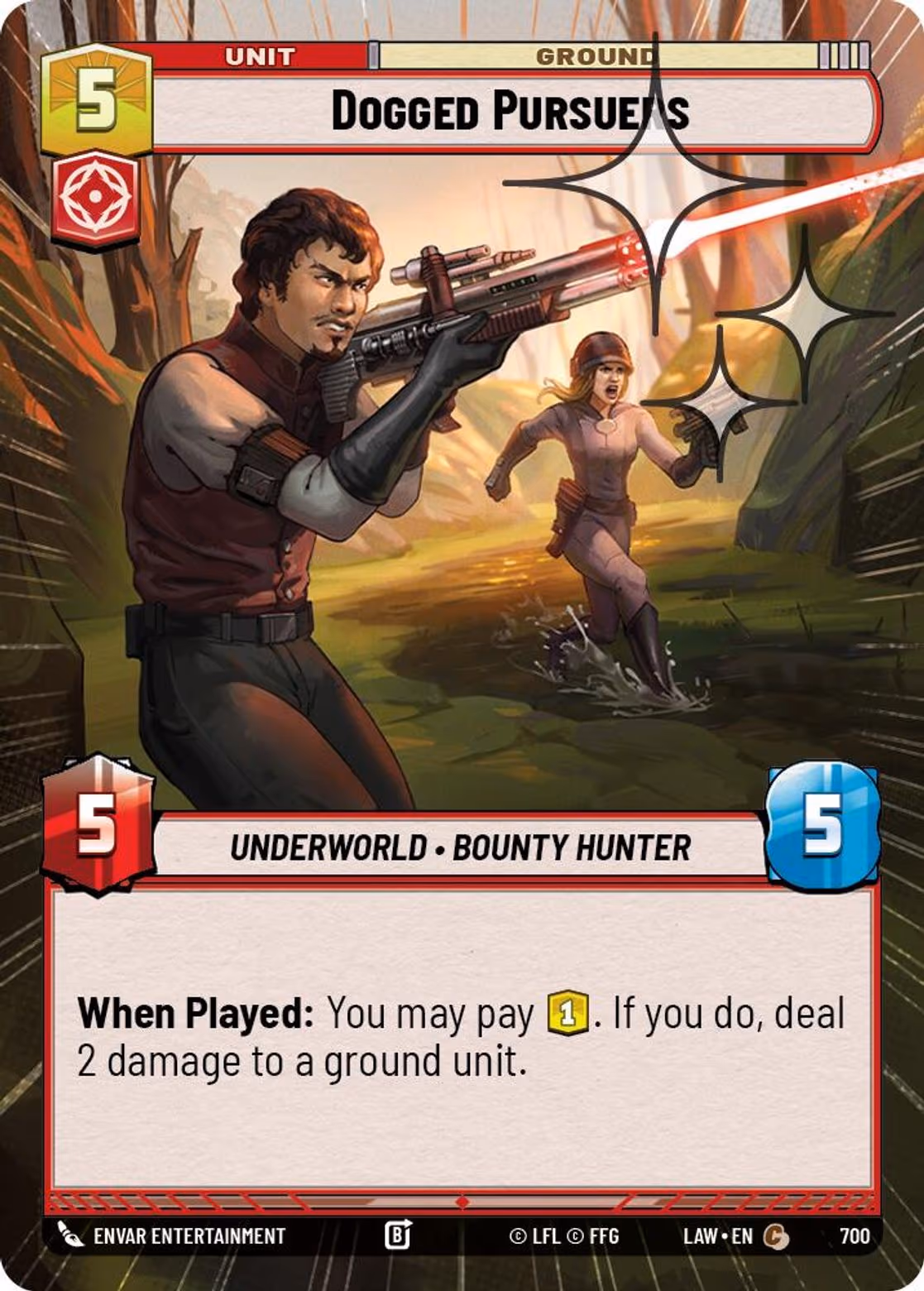 Dogged Pursuers LAW-700 Hyperspace Foil Star Wars Unlimited card