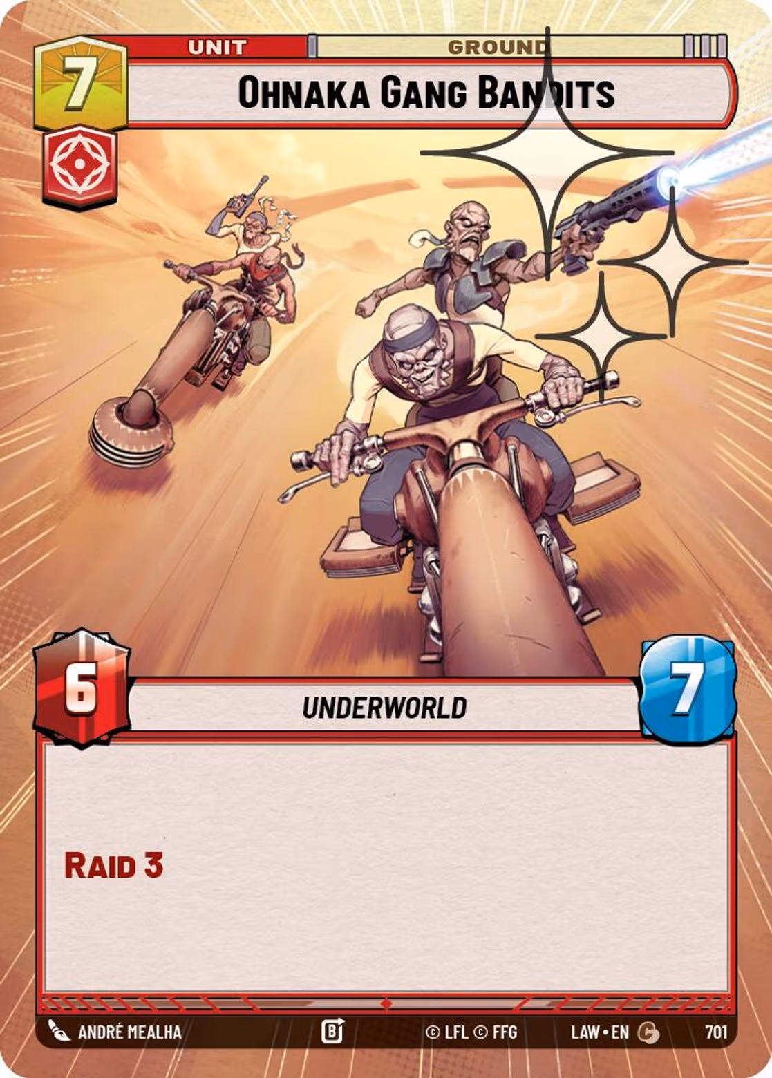 Ohnaka Gang Bandits LAW-701 Hyperspace Foil Star Wars Unlimited card