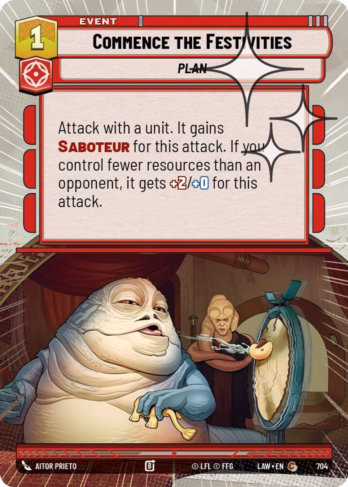 Commence the Festivities LAW-704 Hyperspace Foil Star Wars Unlimited card
