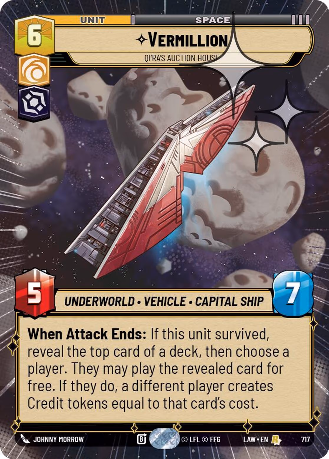 Vermillion - Qi'ra's Auction House LAW-717 Hyperspace Foil Star Wars Unlimited card
