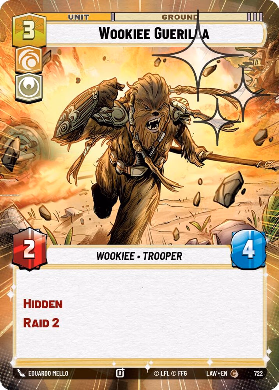 Wookiee Guerilla LAW-722 Hyperspace Foil Star Wars Unlimited card