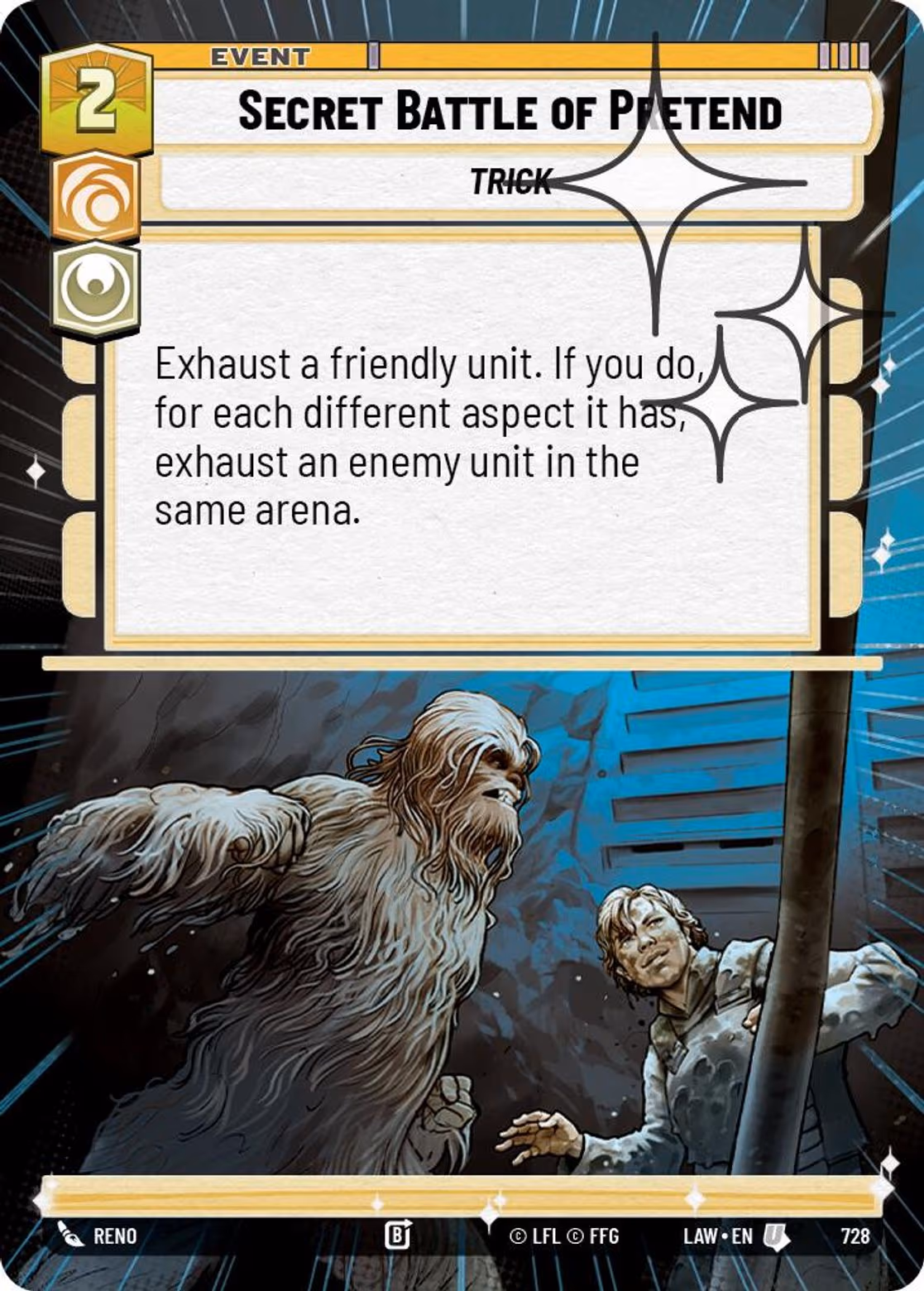 Secret Battle of Pretend LAW-728 Hyperspace Foil Star Wars Unlimited card
