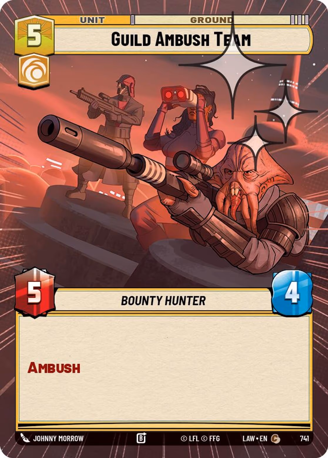 Guild Ambush Team LAW-741 Hyperspace Foil Star Wars Unlimited card