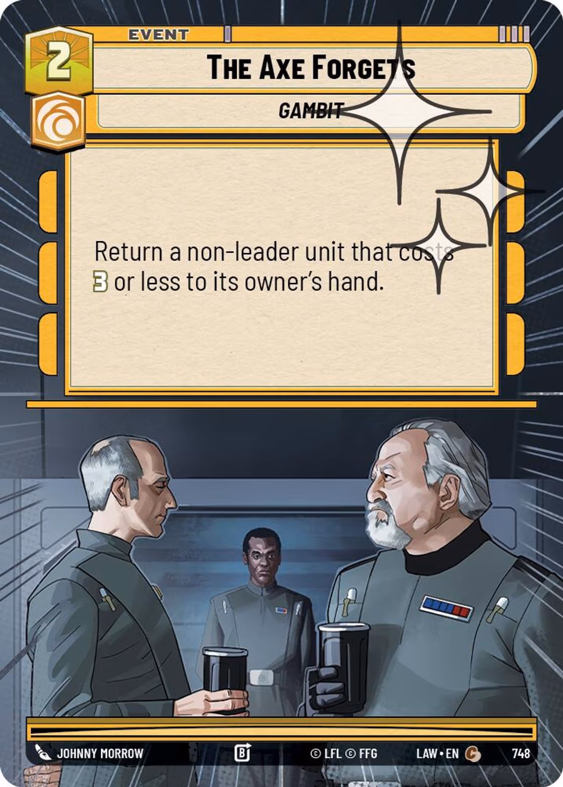 The Axe Forgets LAW-748 Hyperspace Foil Star Wars Unlimited card