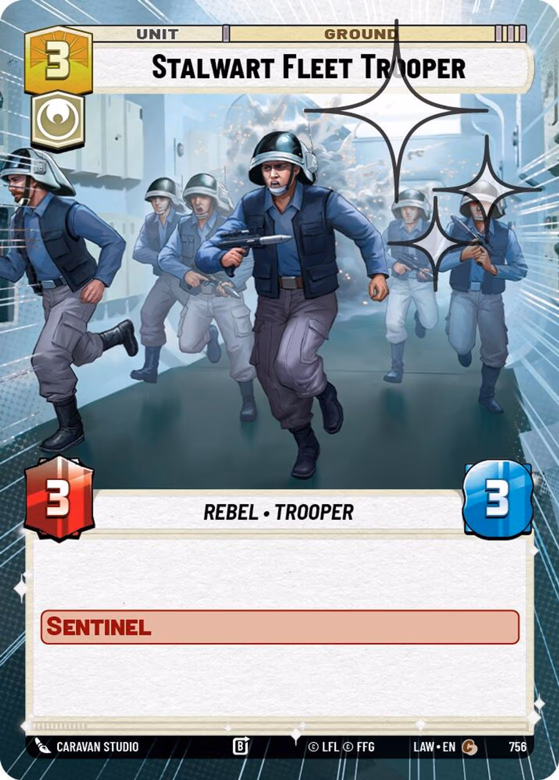 Stalwart Fleet Trooper LAW-756 Hyperspace Foil Star Wars Unlimited card
