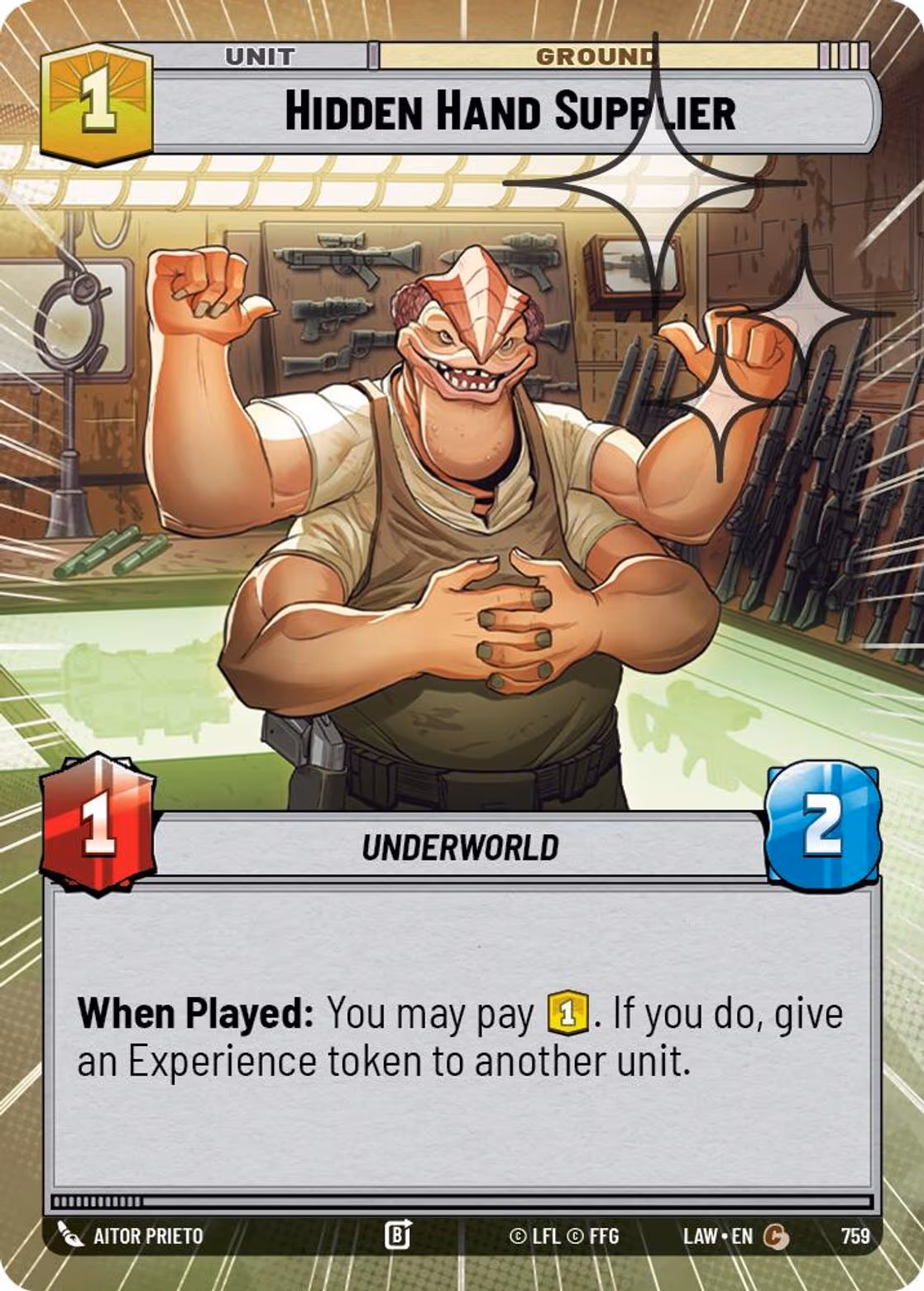 Hidden Hand Supplier LAW-759 Hyperspace Foil Star Wars Unlimited card