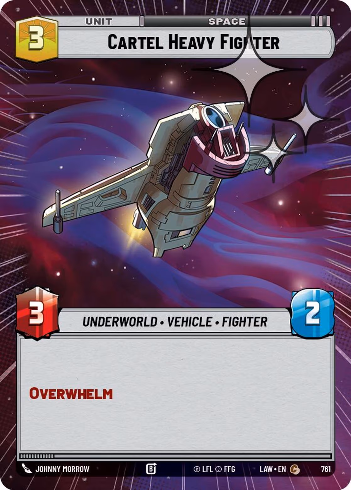 Cartel Heavy Fighter LAW-761 Hyperspace Foil Star Wars Unlimited card