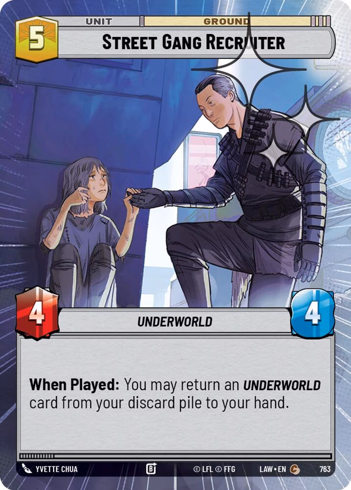 Street Gang Recruiter LAW-763 Hyperspace Foil Star Wars Unlimited card