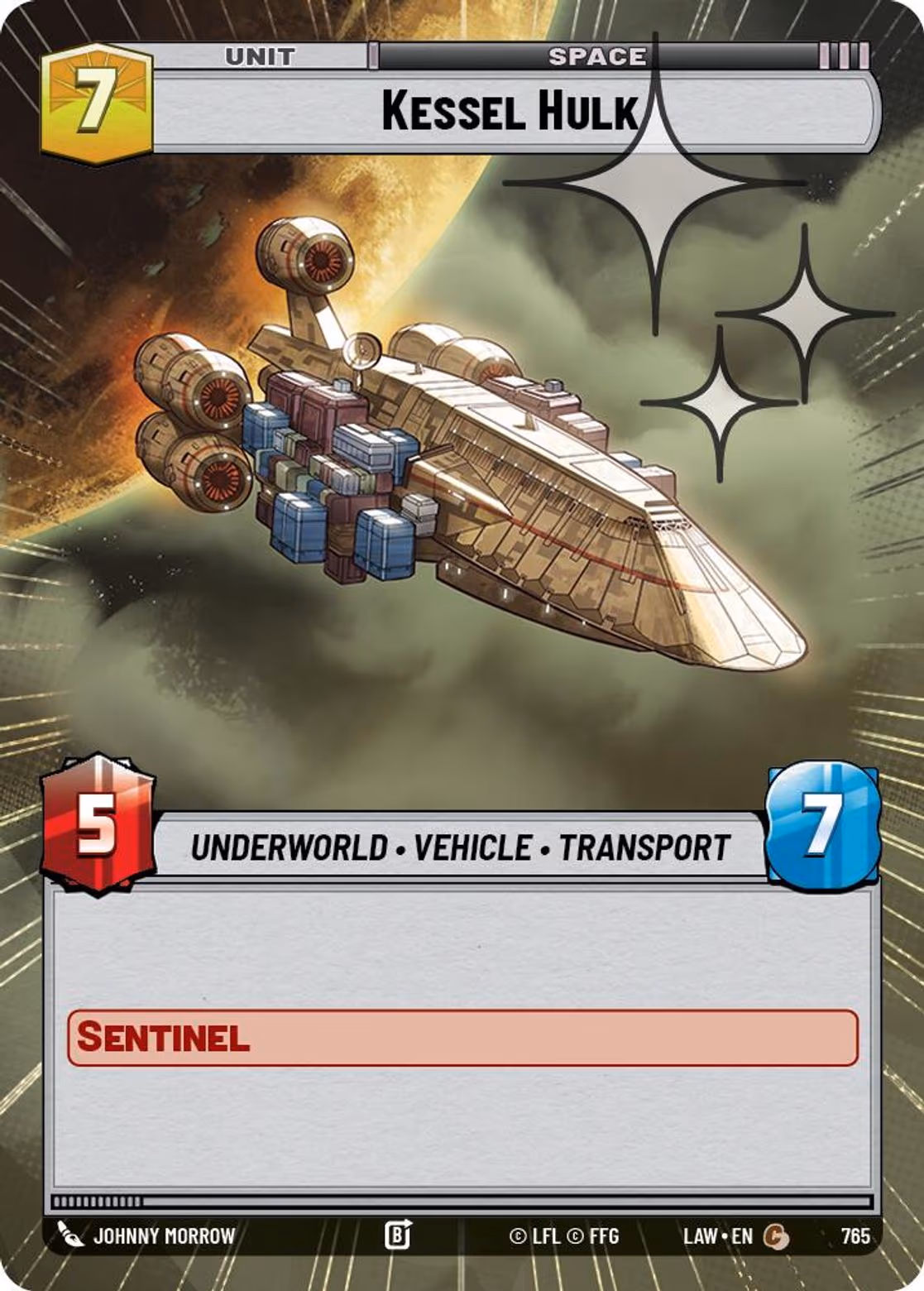 Kessel Hulk LAW-765 Hyperspace Foil Star Wars Unlimited card
