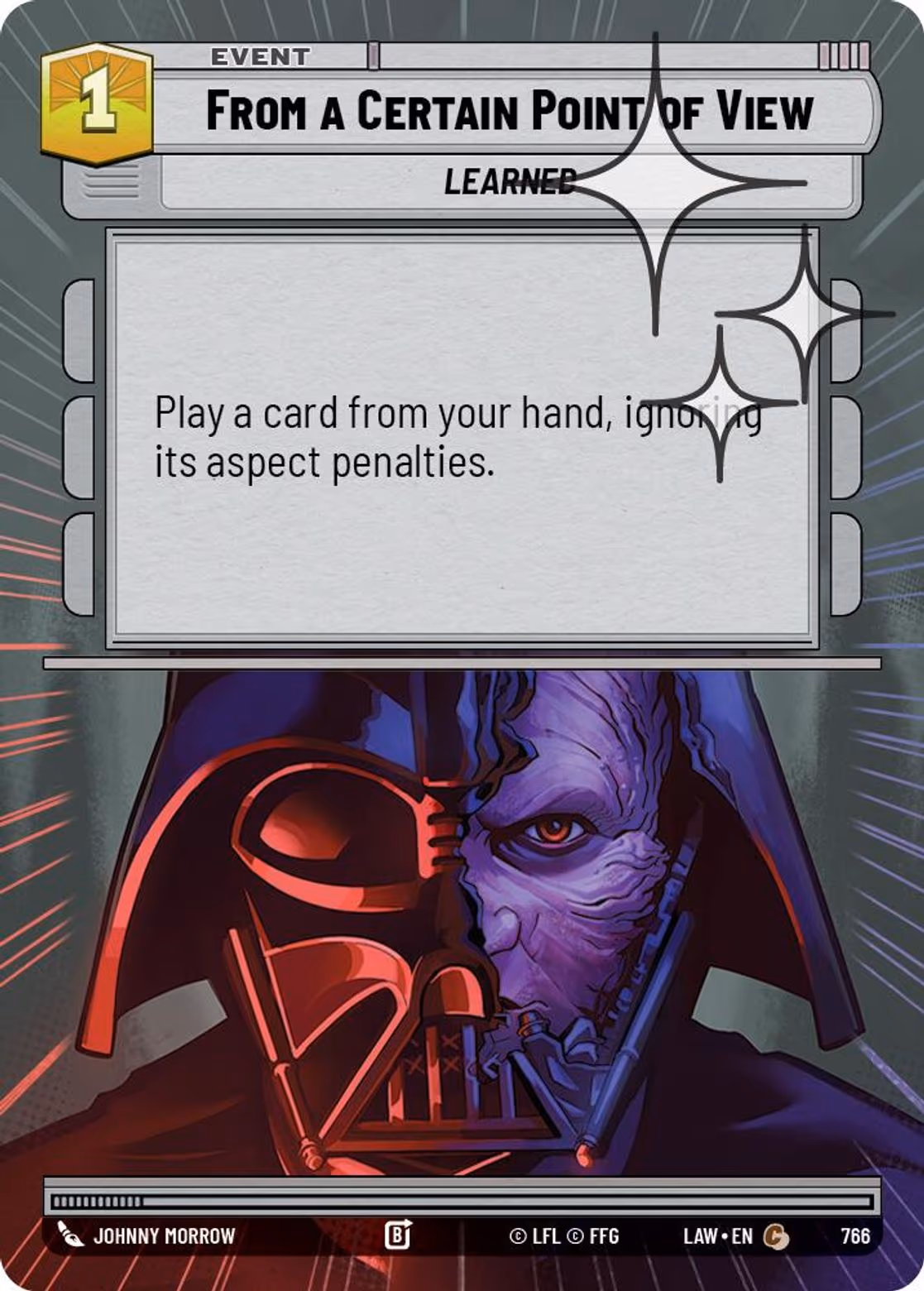 From a Certain Point of View LAW-766 Hyperspace Foil Star Wars Unlimited card
