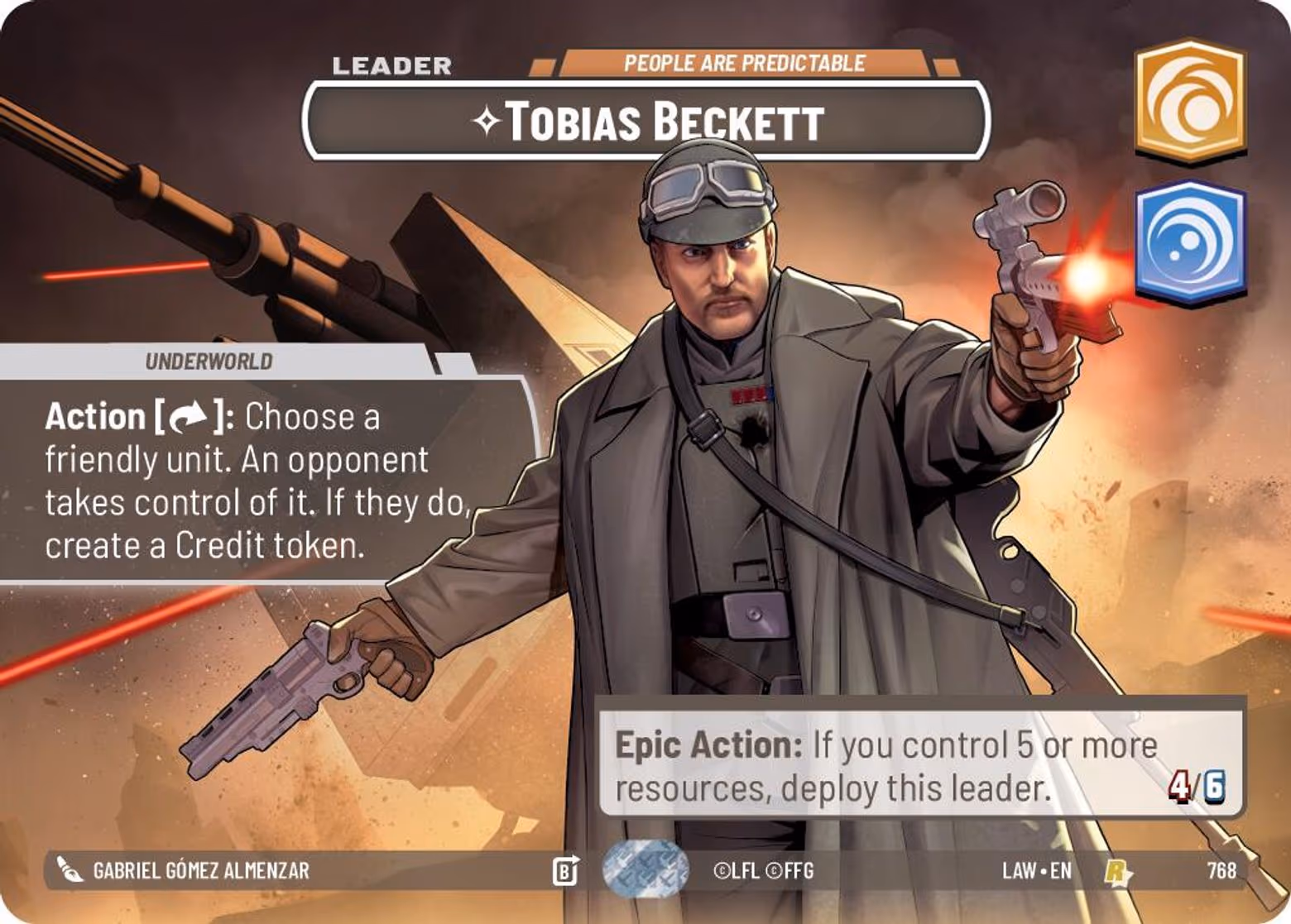 Tobias Beckett - People are Predictable LAW-768 Showcase Star Wars Unlimited card