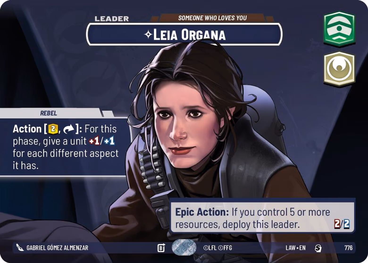 Leia Organa - Someone Who Loves You LAW-776 Showcase Star Wars Unlimited card