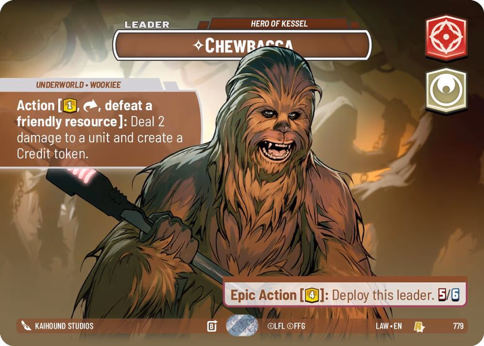 Chewbacca - Hero of Kessel LAW-779 Showcase Star Wars Unlimited card