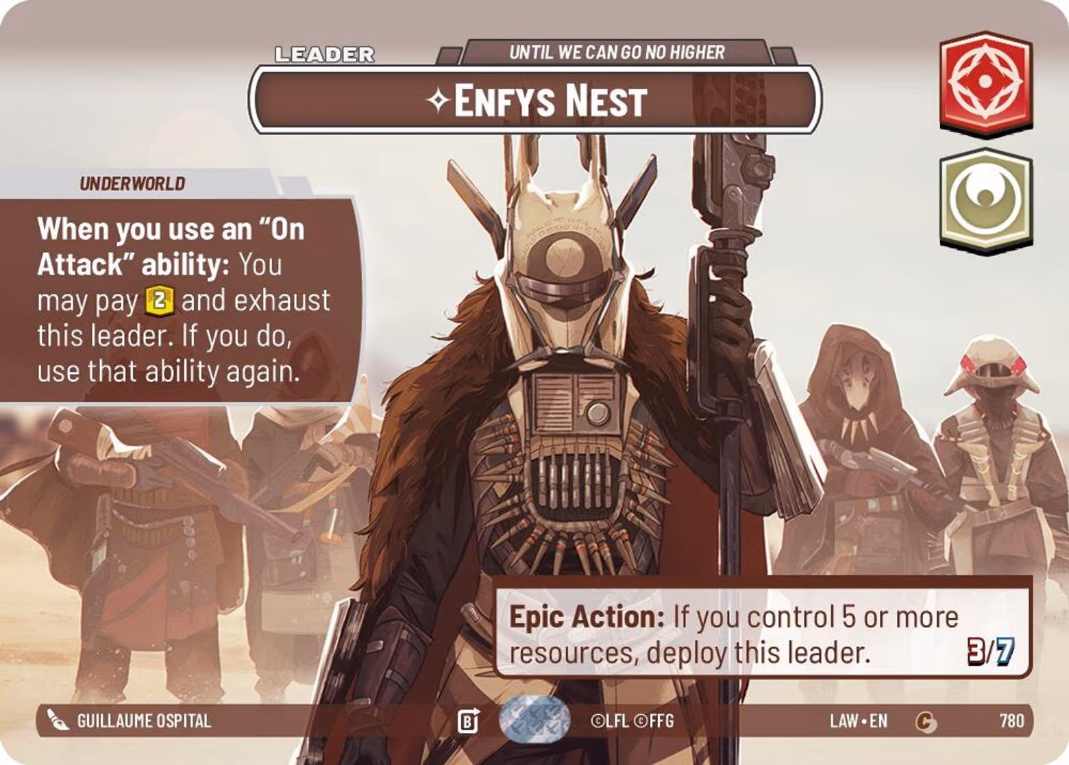 Enfy Nest - Until We Can Go No Higher LAW-780 Showcase Star Wars Unlimited card