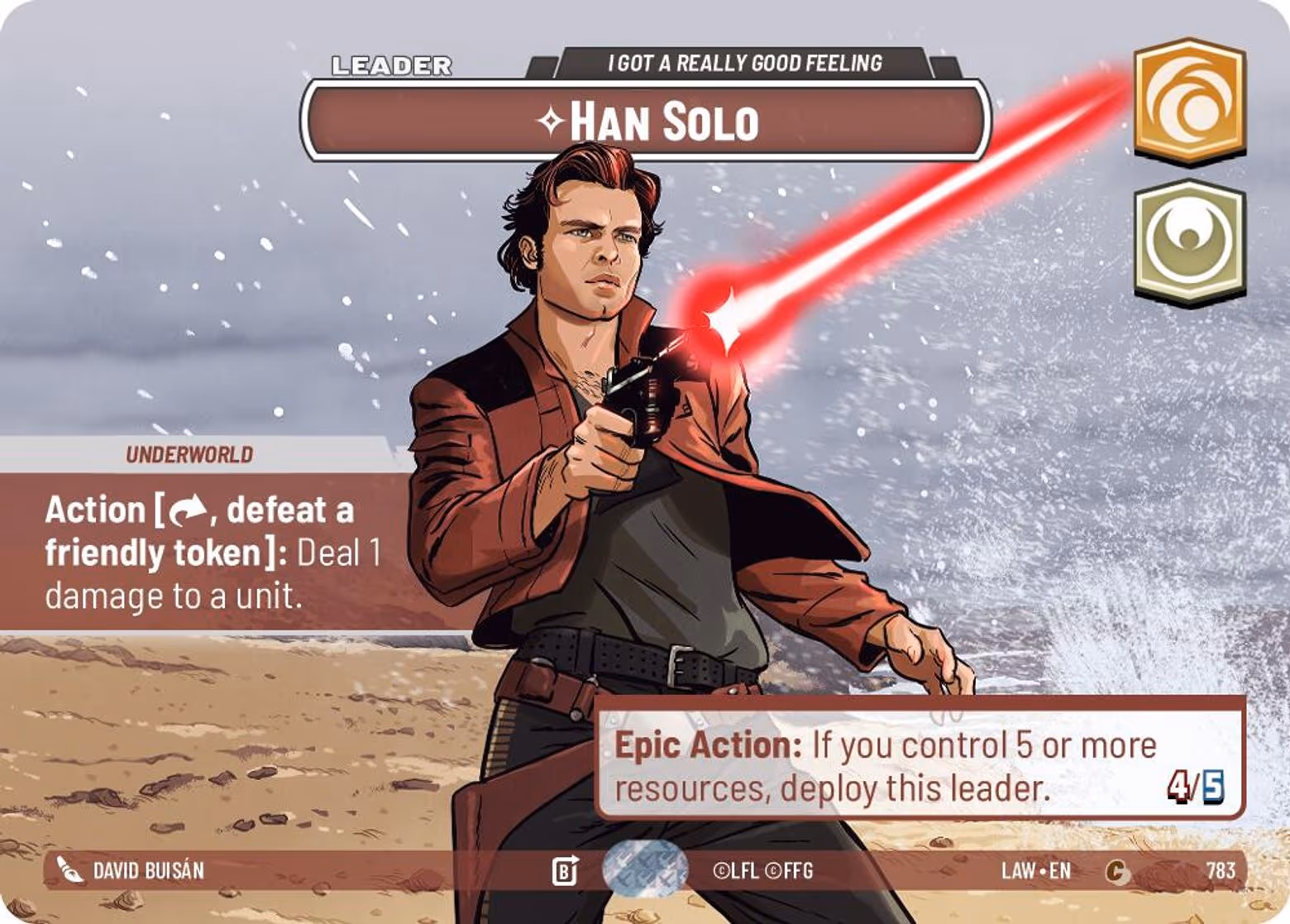 Han Solo - I Got a Really Good Feeling LAW-783 Showcase Star Wars Unlimited card