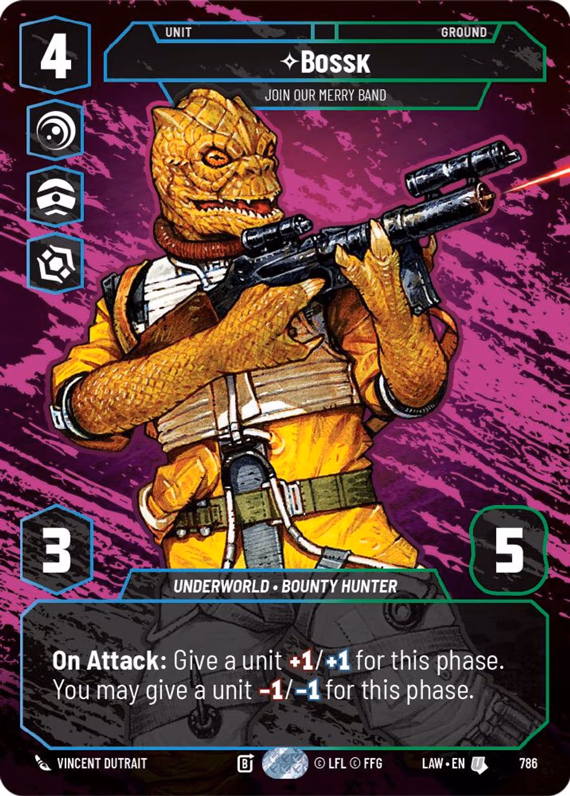 Bossk - Join Our Merry Band LAW-786 Prestige Star Wars Unlimited card