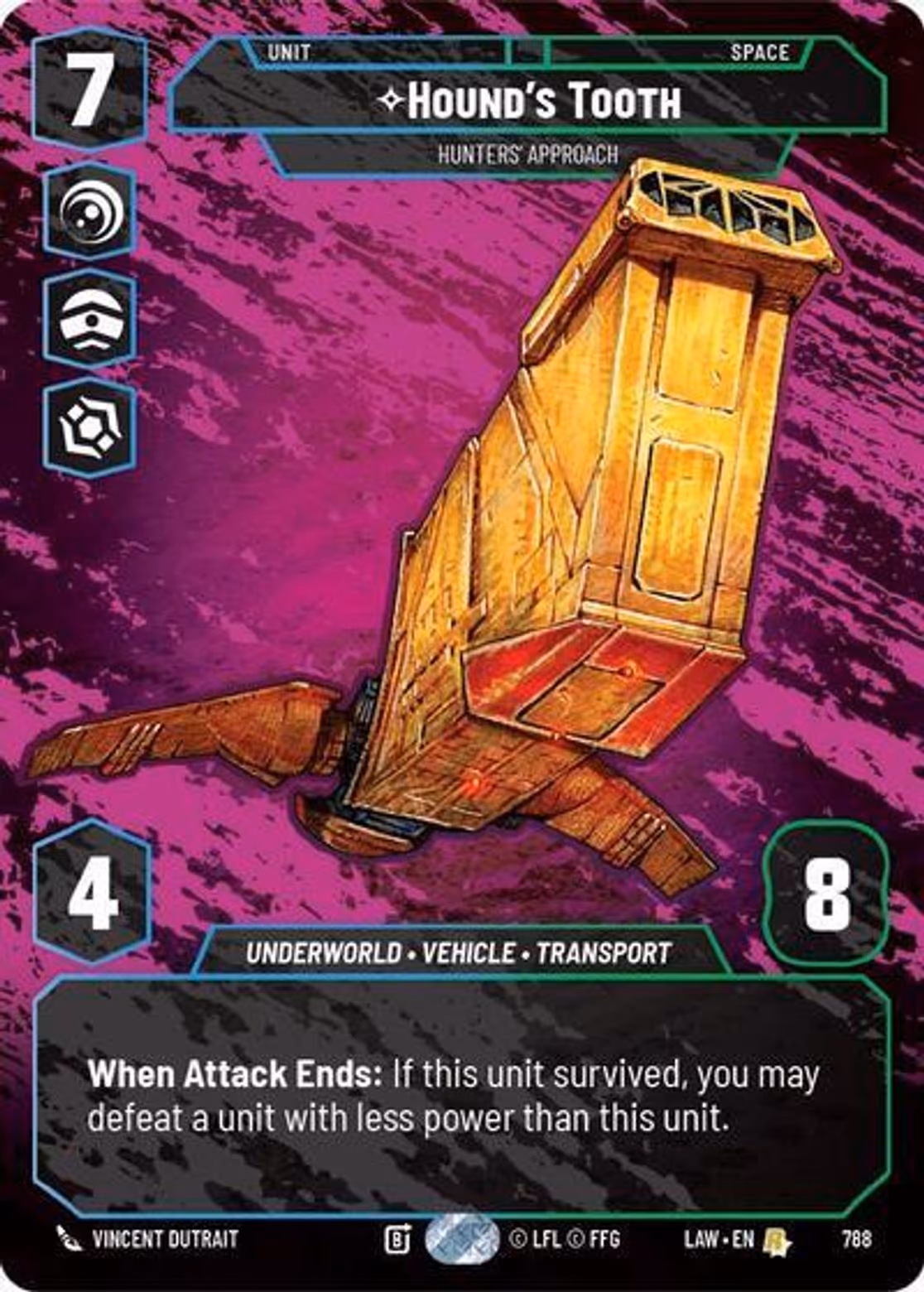Hound's Tooth - Hunters' Approach LAW-788 Prestige Star Wars Unlimited card