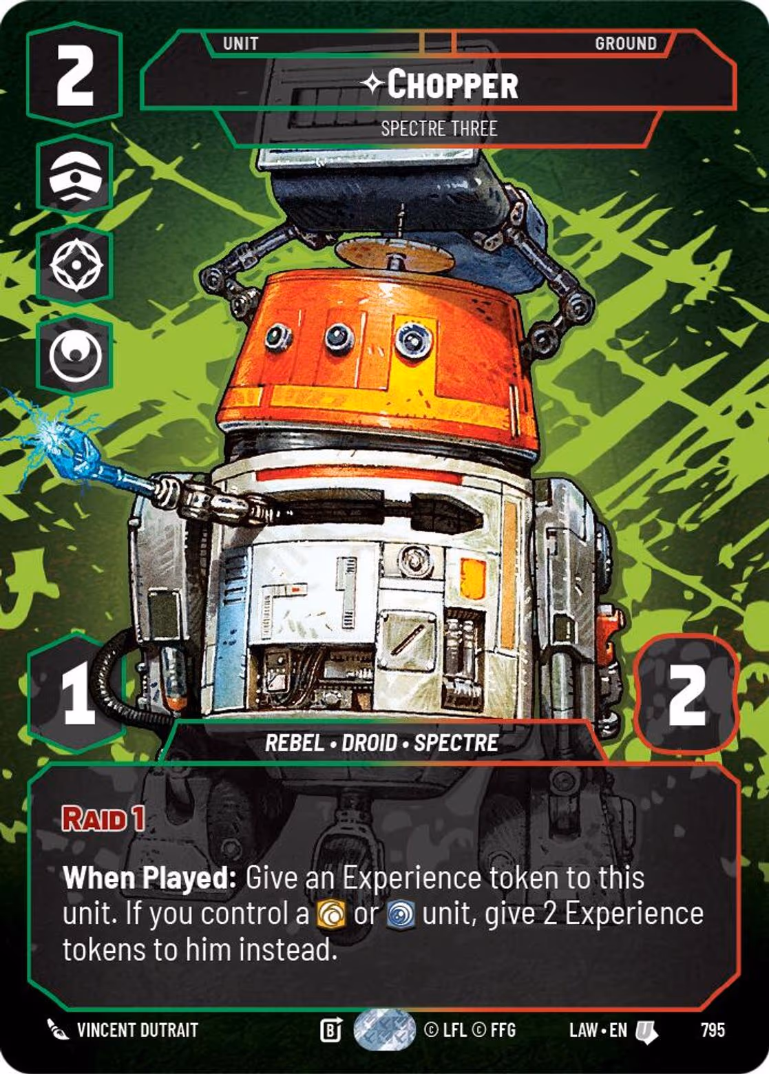 Chopper - Spectre Three LAW-795 Prestige Star Wars Unlimited card