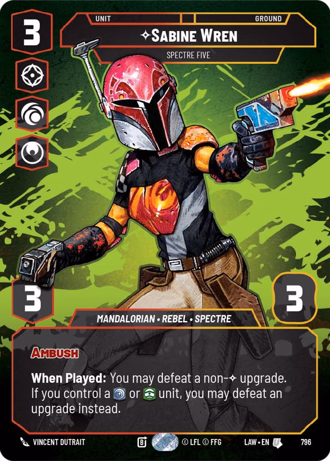Sabine Wren - Spectre Five LAW-796 Prestige Star Wars Unlimited card