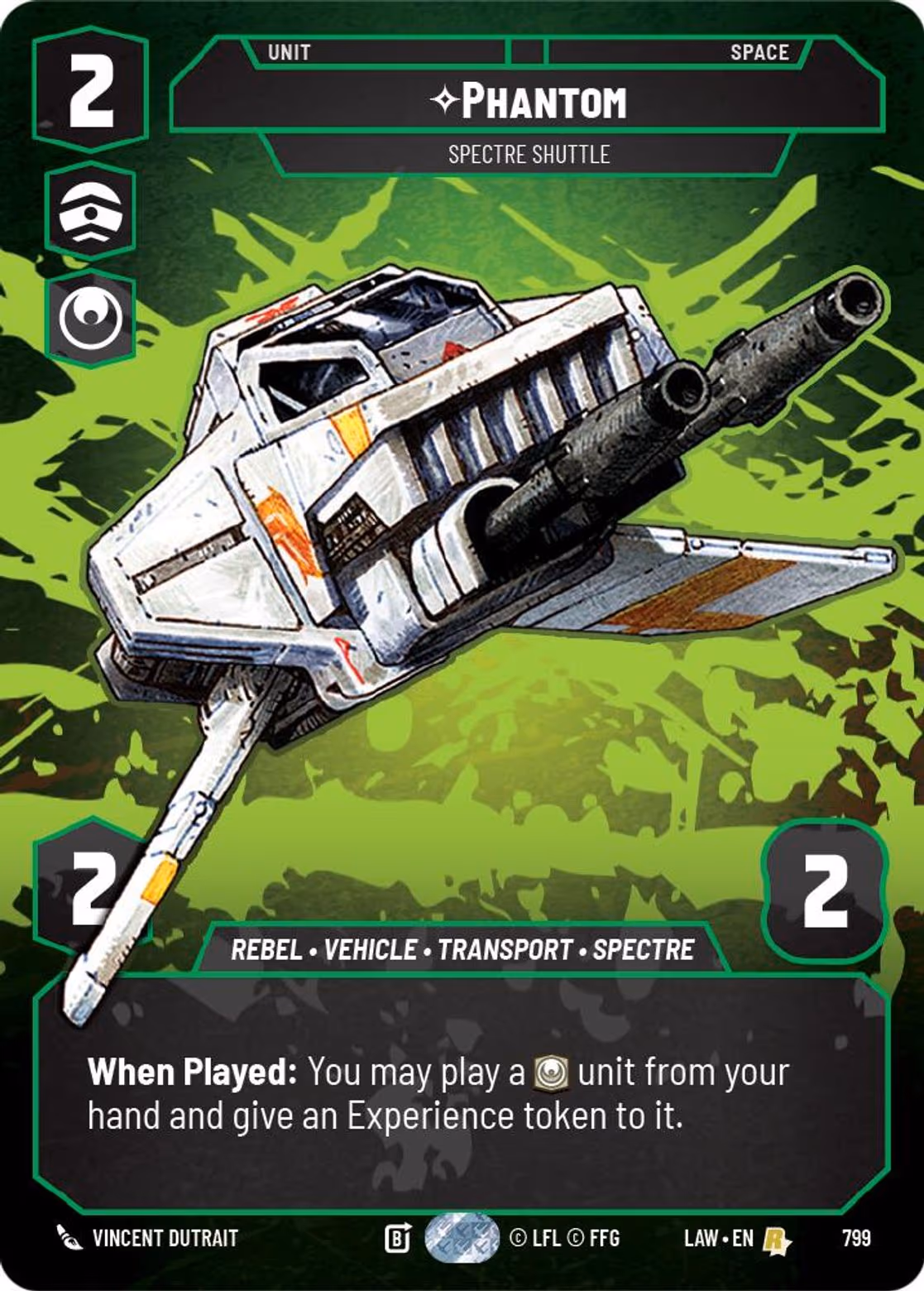 Phantom - Spectre Shuttle LAW-799 Prestige Star Wars Unlimited card