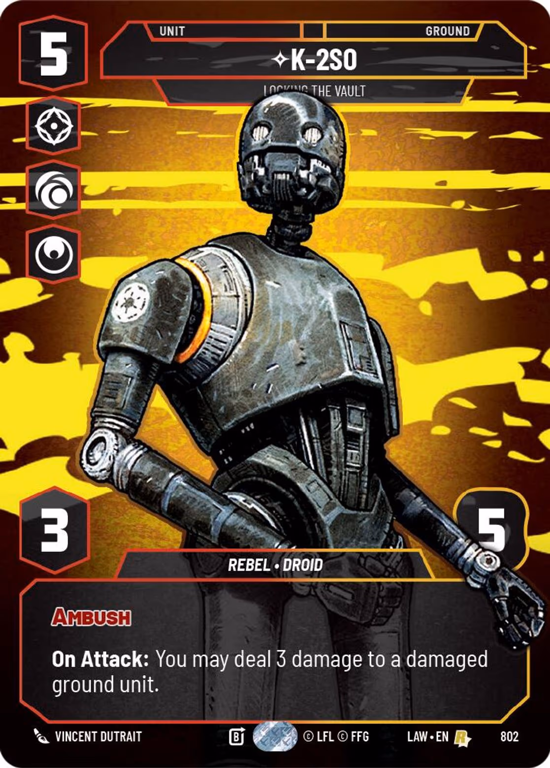 K-2S0 - Locking the Vault LAW-802 Prestige Star Wars Unlimited card