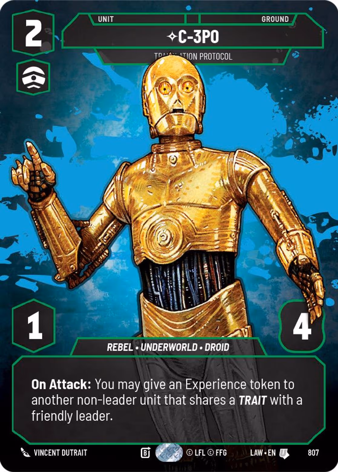 C-3P0 - Translation Protocol LAW-807 Prestige Star Wars Unlimited card