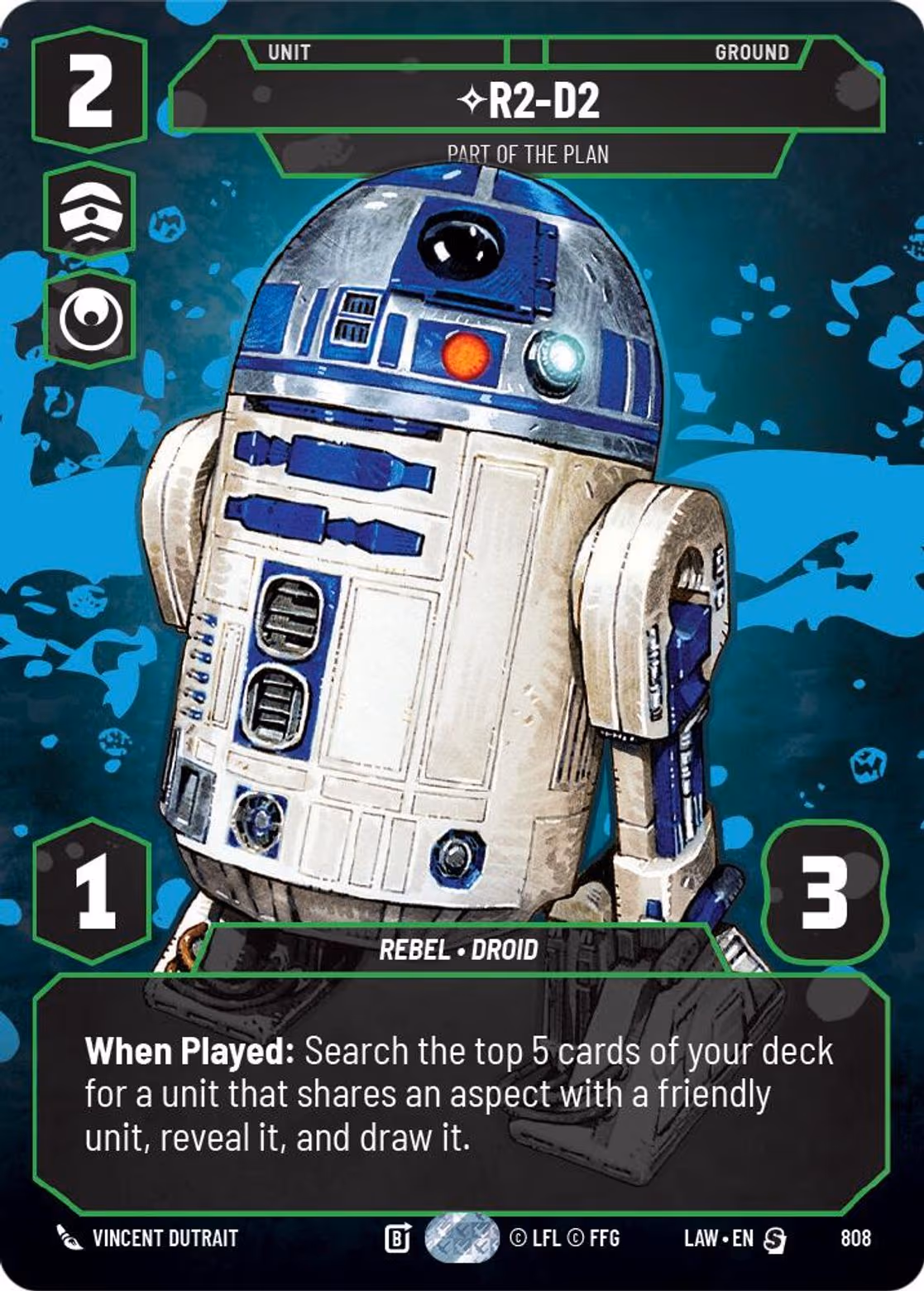 R2-D2 - Part of the Plan LAW-808 Prestige Star Wars Unlimited card