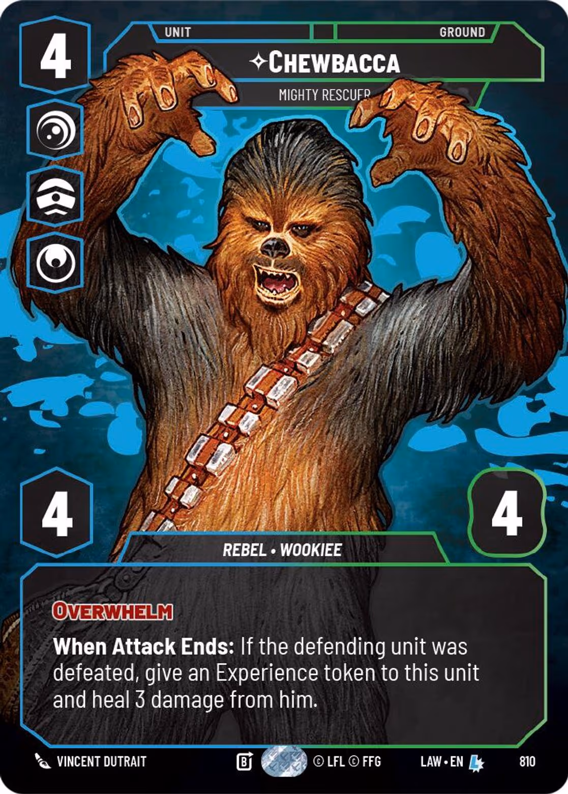 Chewbacca - Mighty Rescuer LAW-810 Prestige Star Wars Unlimited card