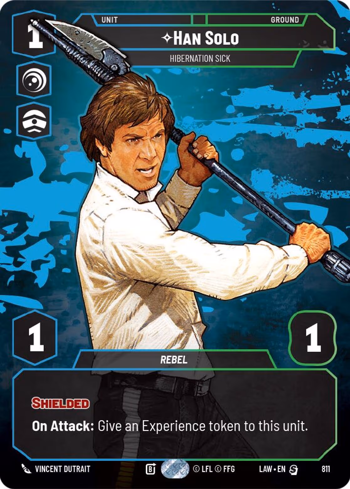 Han Solo - Hibernation Sick LAW-811 Prestige Star Wars Unlimited card