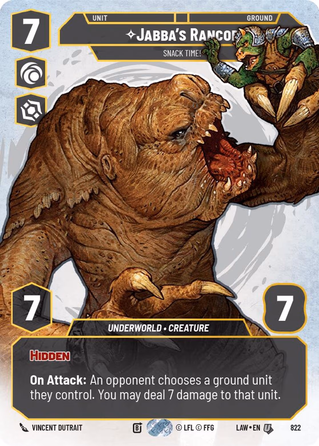 Jabba's Rancor - Snack Time! LAW-822 Prestige Star Wars Unlimited card