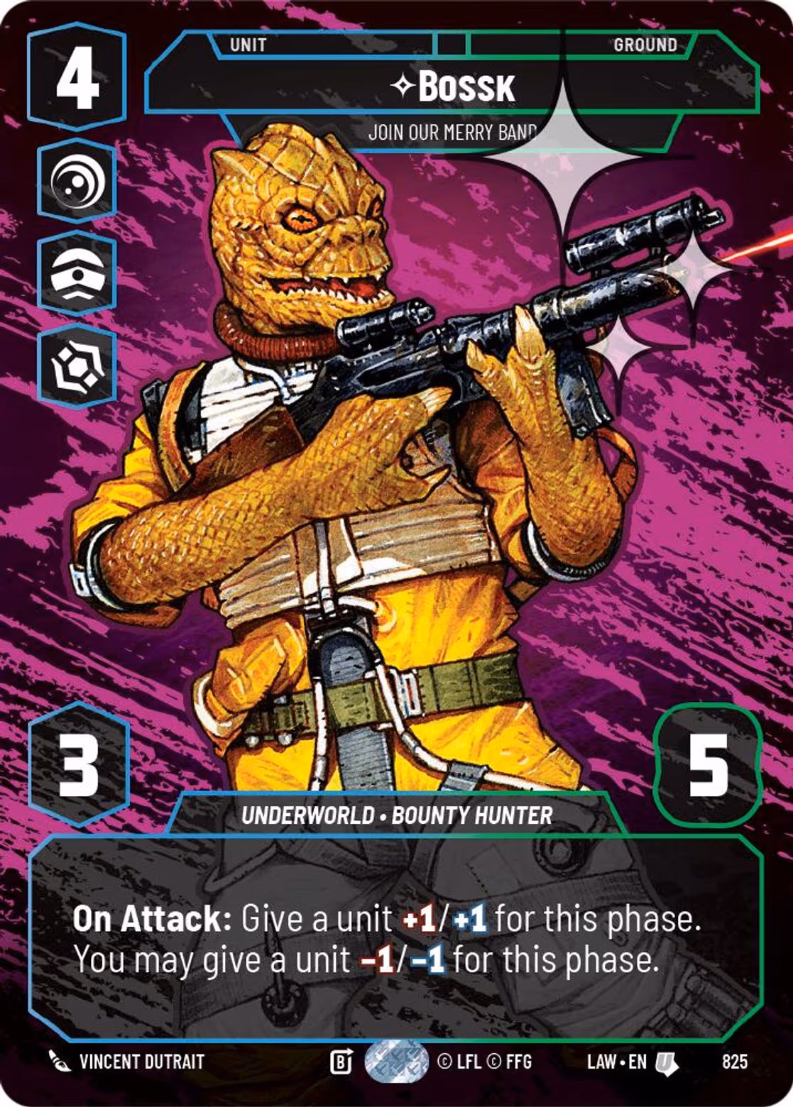 Bossk - Join Our Merry Band LAW-825 Prestige Foil Star Wars Unlimited card