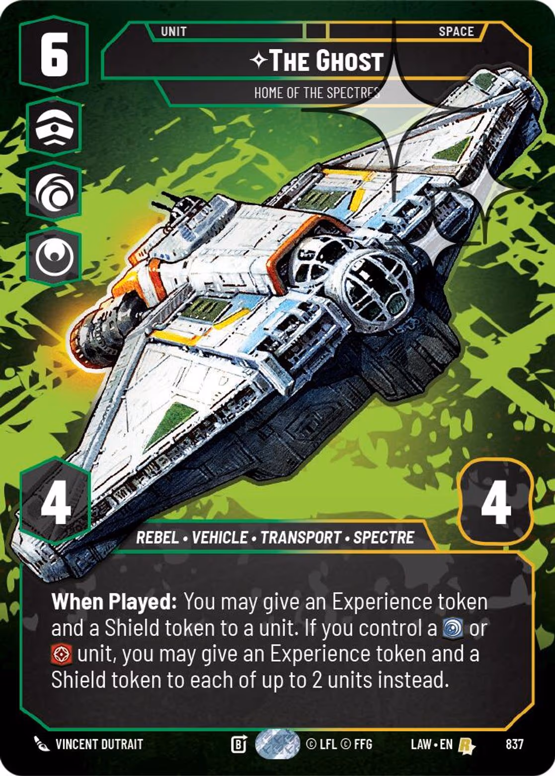 The Ghost - Home of the Spectres LAW-837 Prestige Foil Star Wars Unlimited card