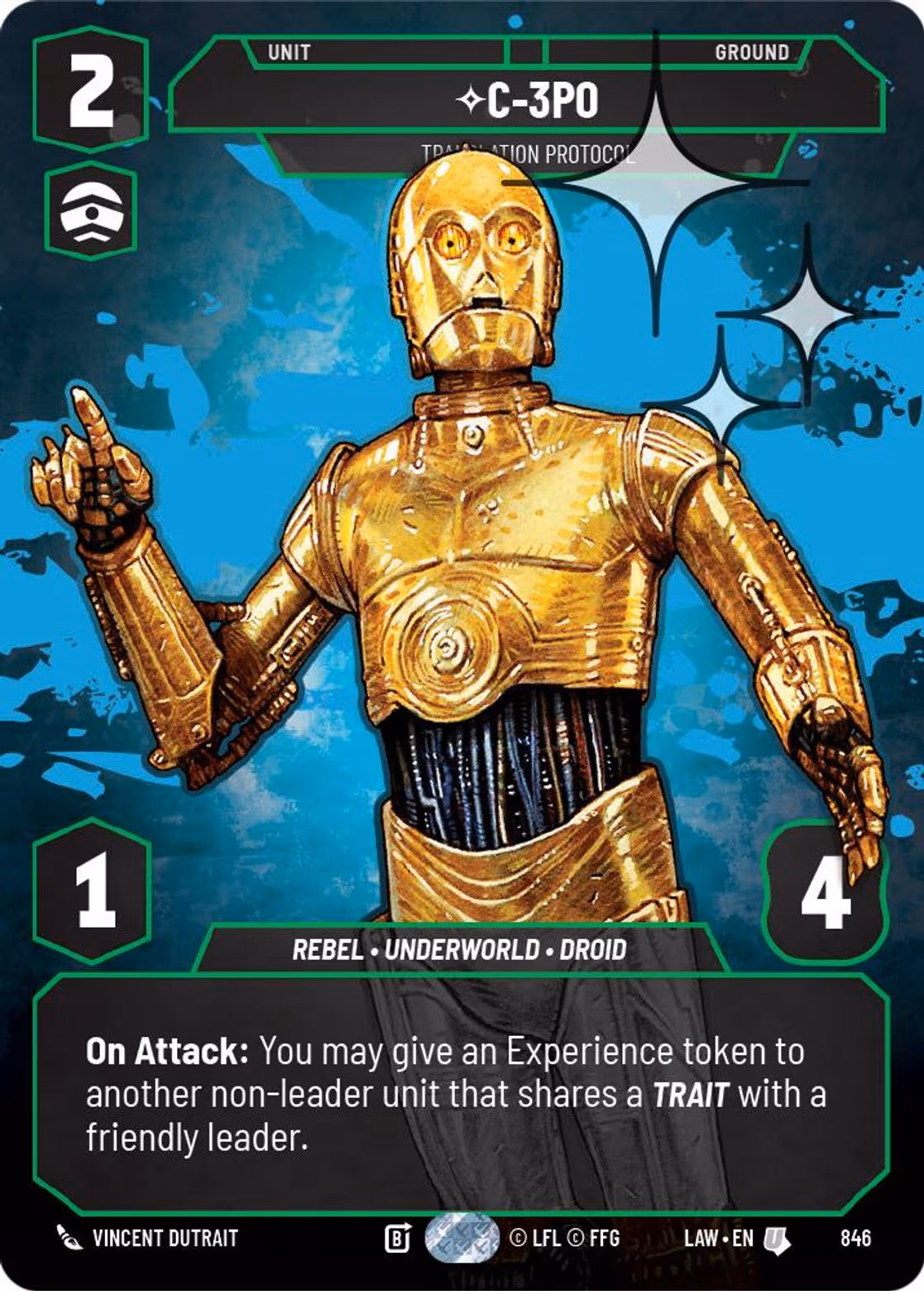 C-3P0 - Translation Protocol LAW-846 Prestige Foil Star Wars Unlimited card