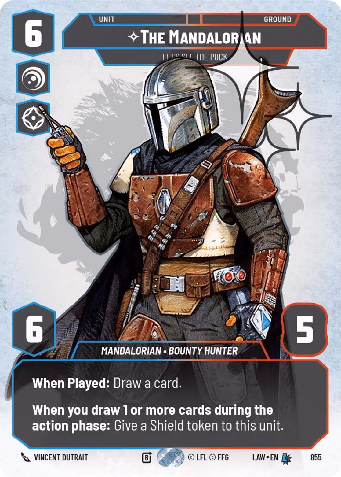 The Mandalorian - Let's See the Puck LAW-855 Prestige Foil Star Wars Unlimited card