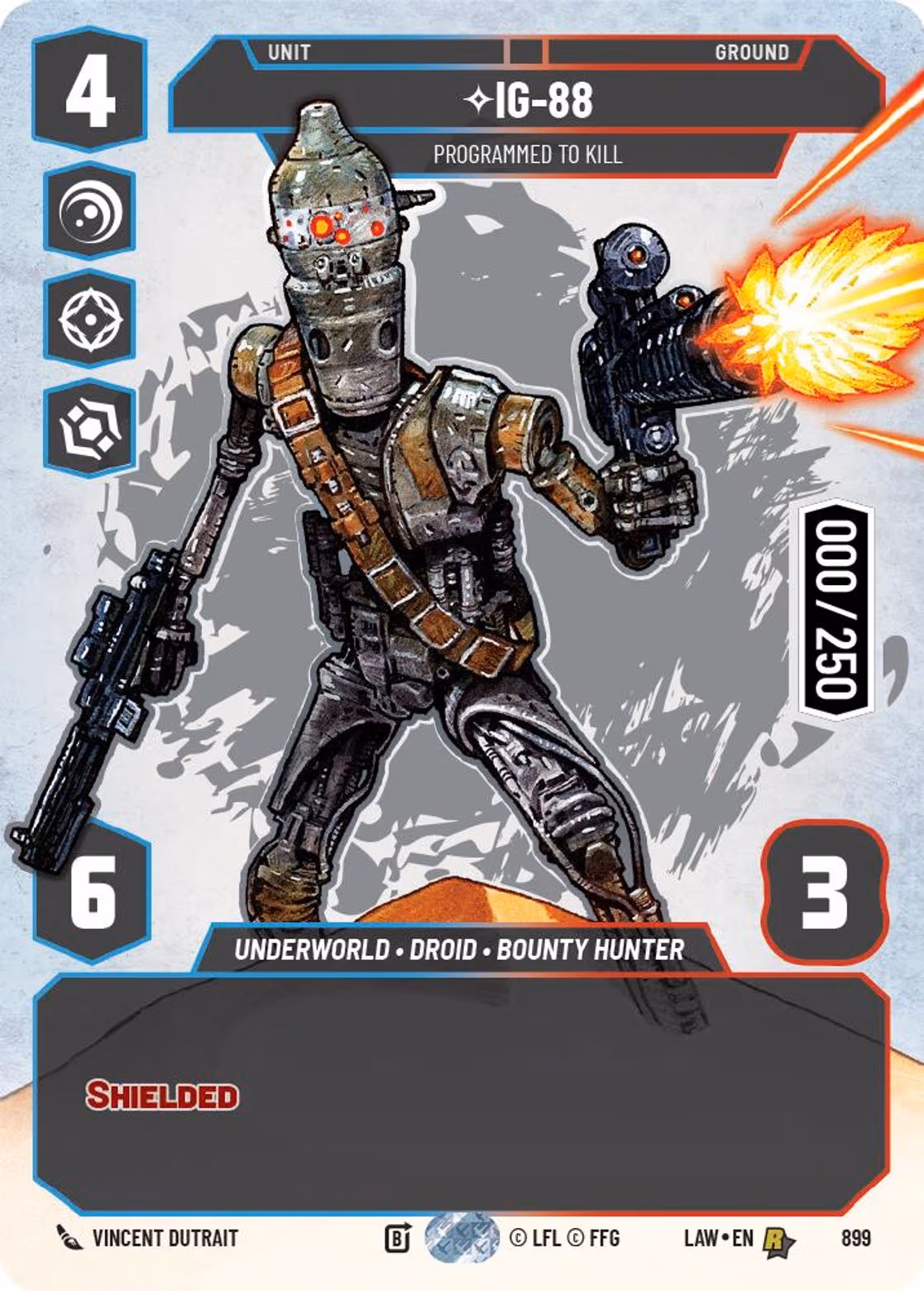 IG-88 - Programmed to Kill LAW-899 Prestige Serialized Star Wars Unlimited card