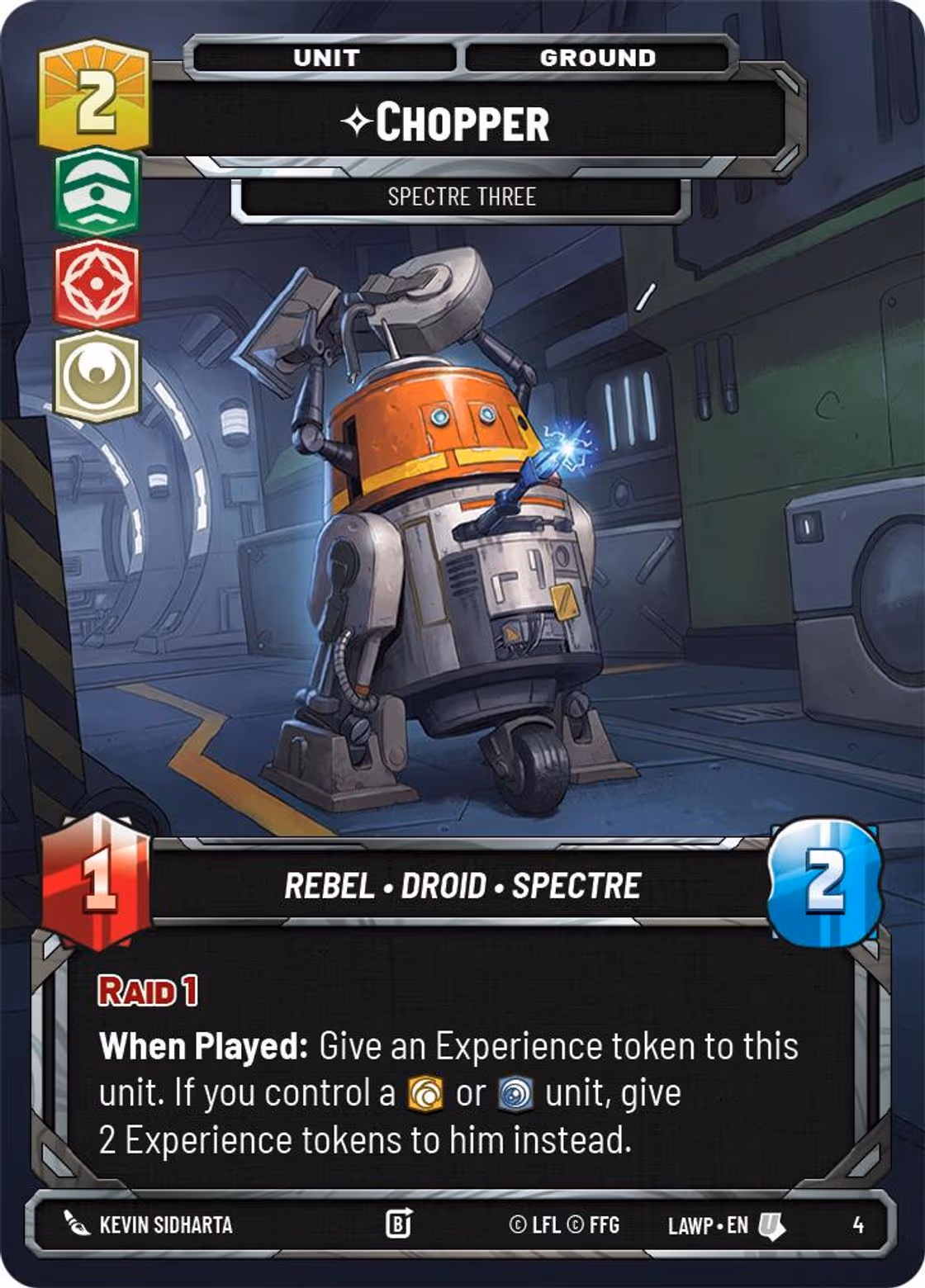Chopper - Spectre Three Star Wars Unlimited card