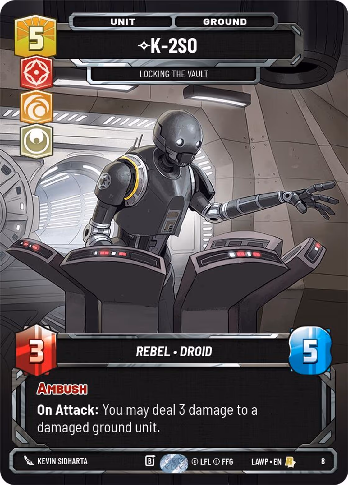K-2S0 - Locking the Vault LAWOP-08 Star Wars Unlimited card