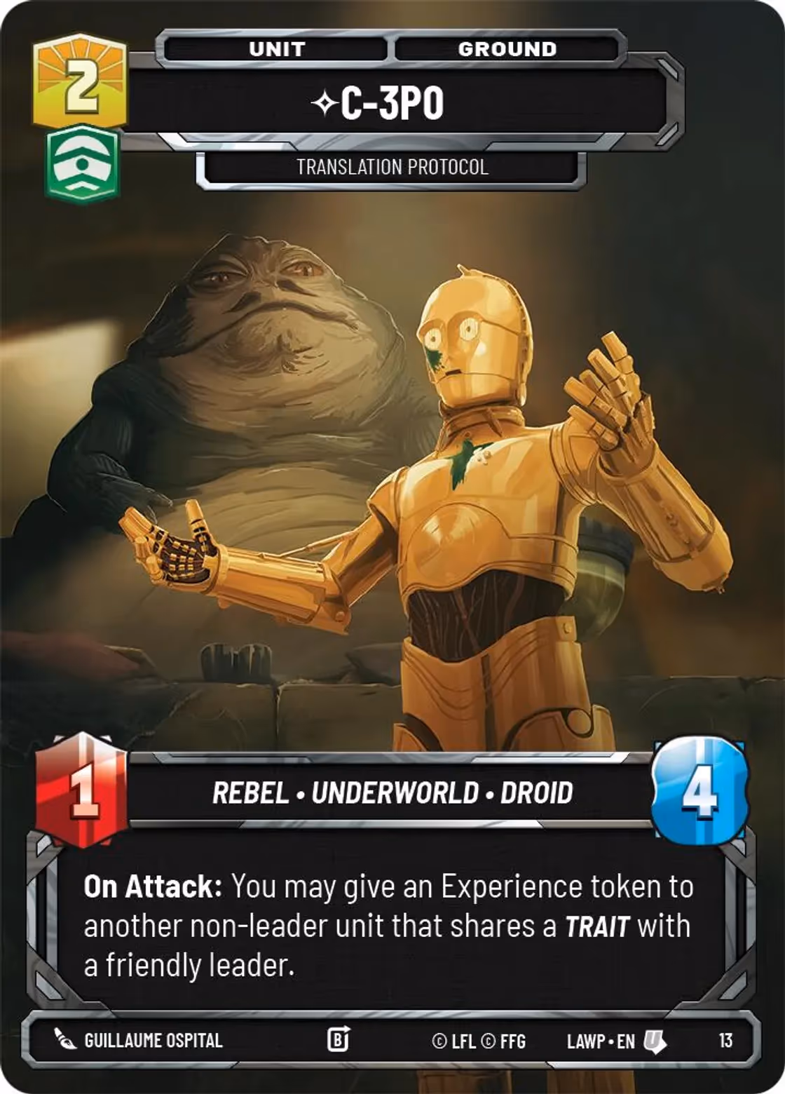 C-3P0 - Translation Protocol LAWOP-13 Star Wars Unlimited card