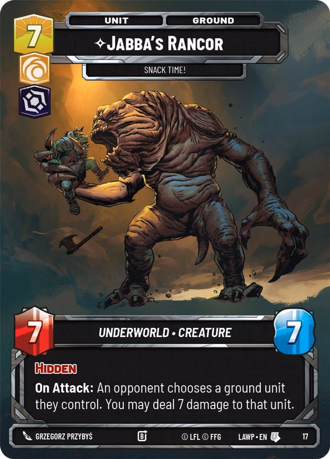 Jabba's Rancor - Snack Time! LAWOP-17 Star Wars Unlimited card