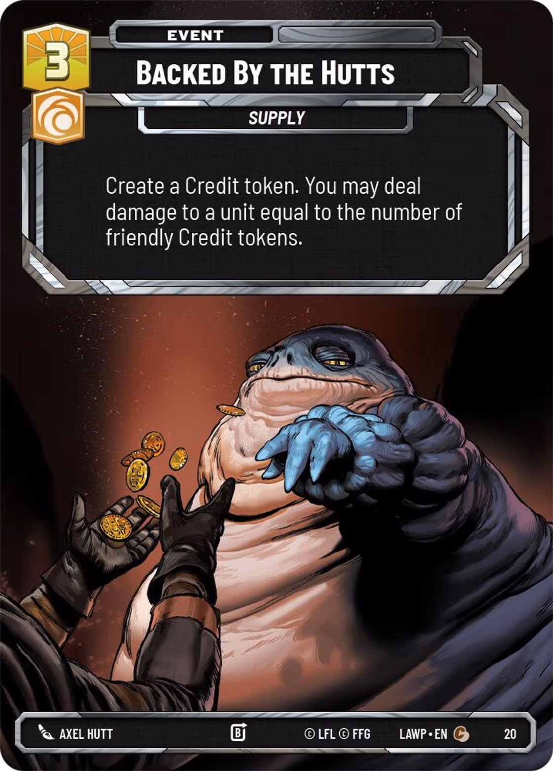 Backed by the Hutts LAWOP-20 Star Wars Unlimited card
