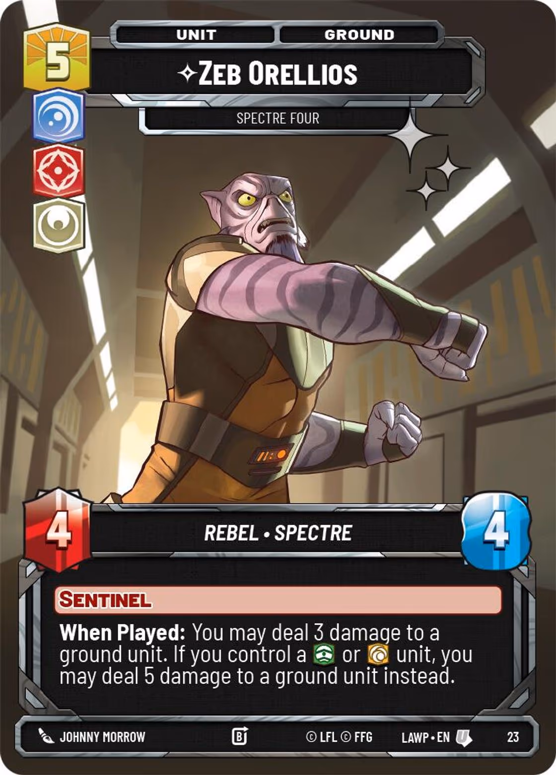 Zeb Orellios - Spectre Four LAWOP-23 OP Promo Foil Star Wars Unlimited card