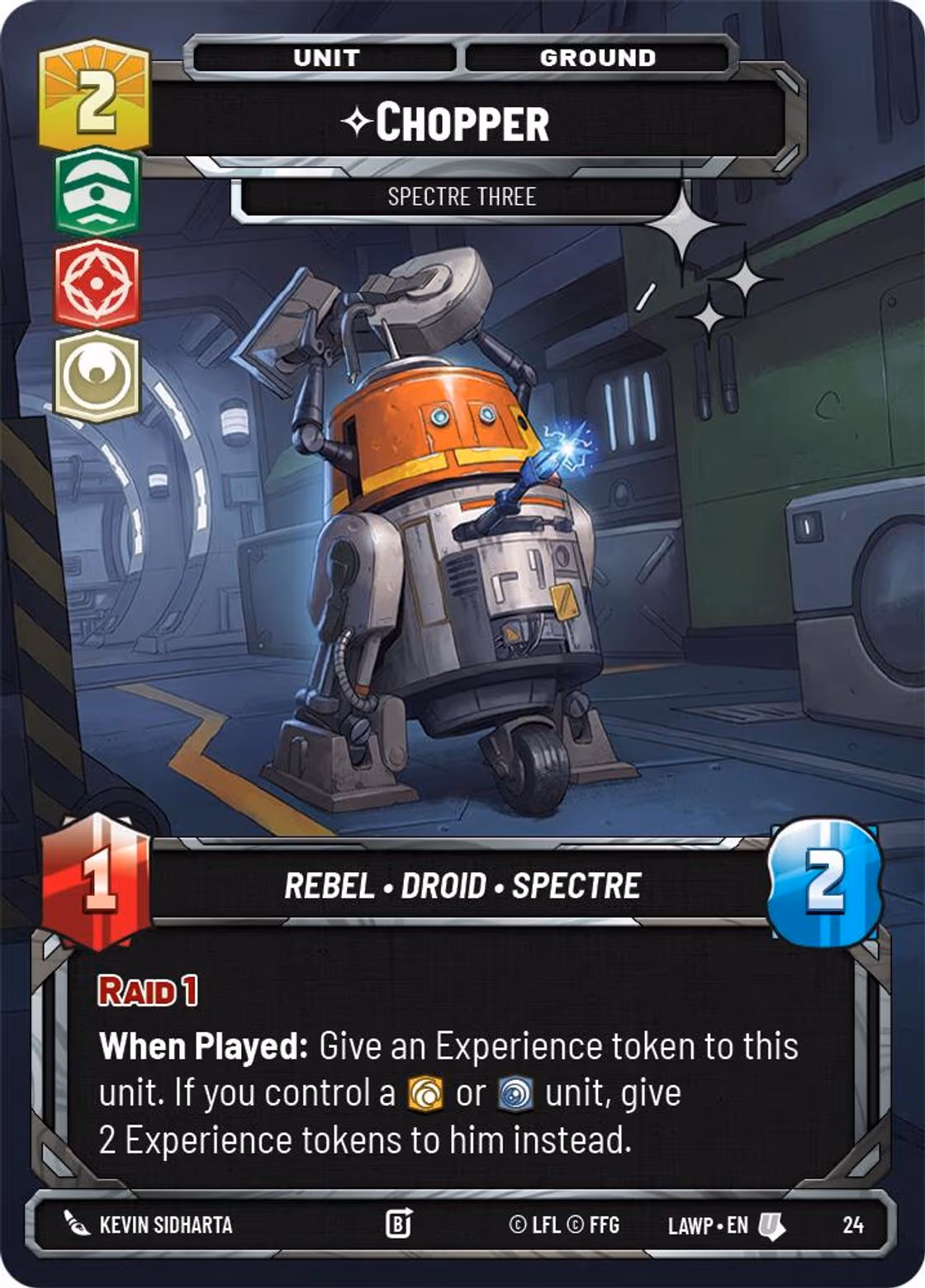 Chopper - Spectre Three LAWOP-24 OP Promo Foil Star Wars Unlimited card