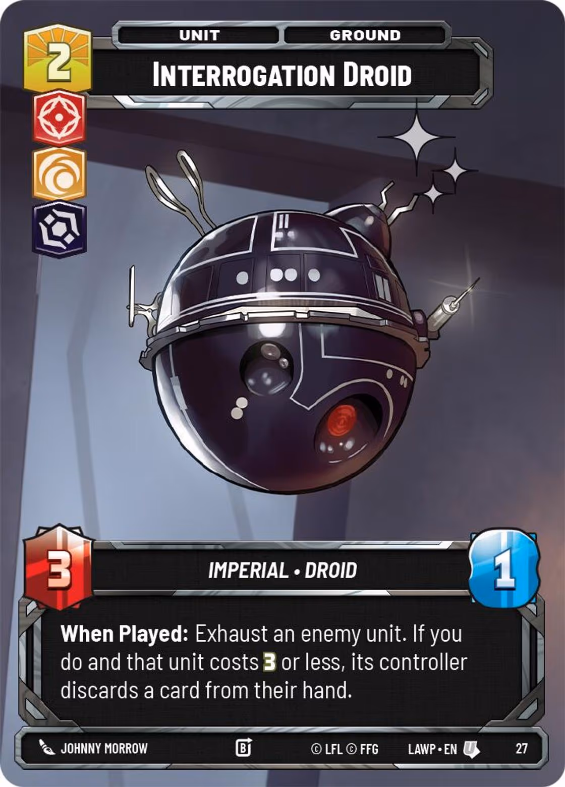 Interrogation Droid LAWOP-27 OP Promo Foil Star Wars Unlimited card
